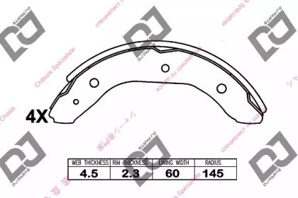 Комлект тормозных накладок DJ PARTS BS1189